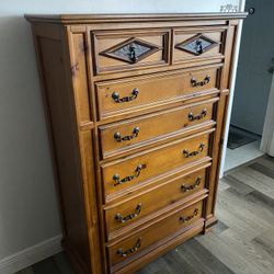 Six Drawer Wooden Dresser