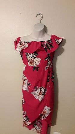 Red flower dress