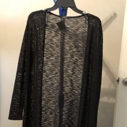 Black Ambiance Long Sleeve Duster Cardigan Brand New With Tags