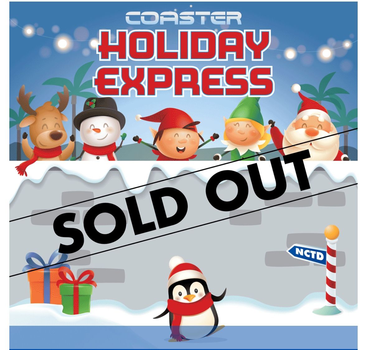 (3) tickets to the sold out COASTER Holiday Express train.