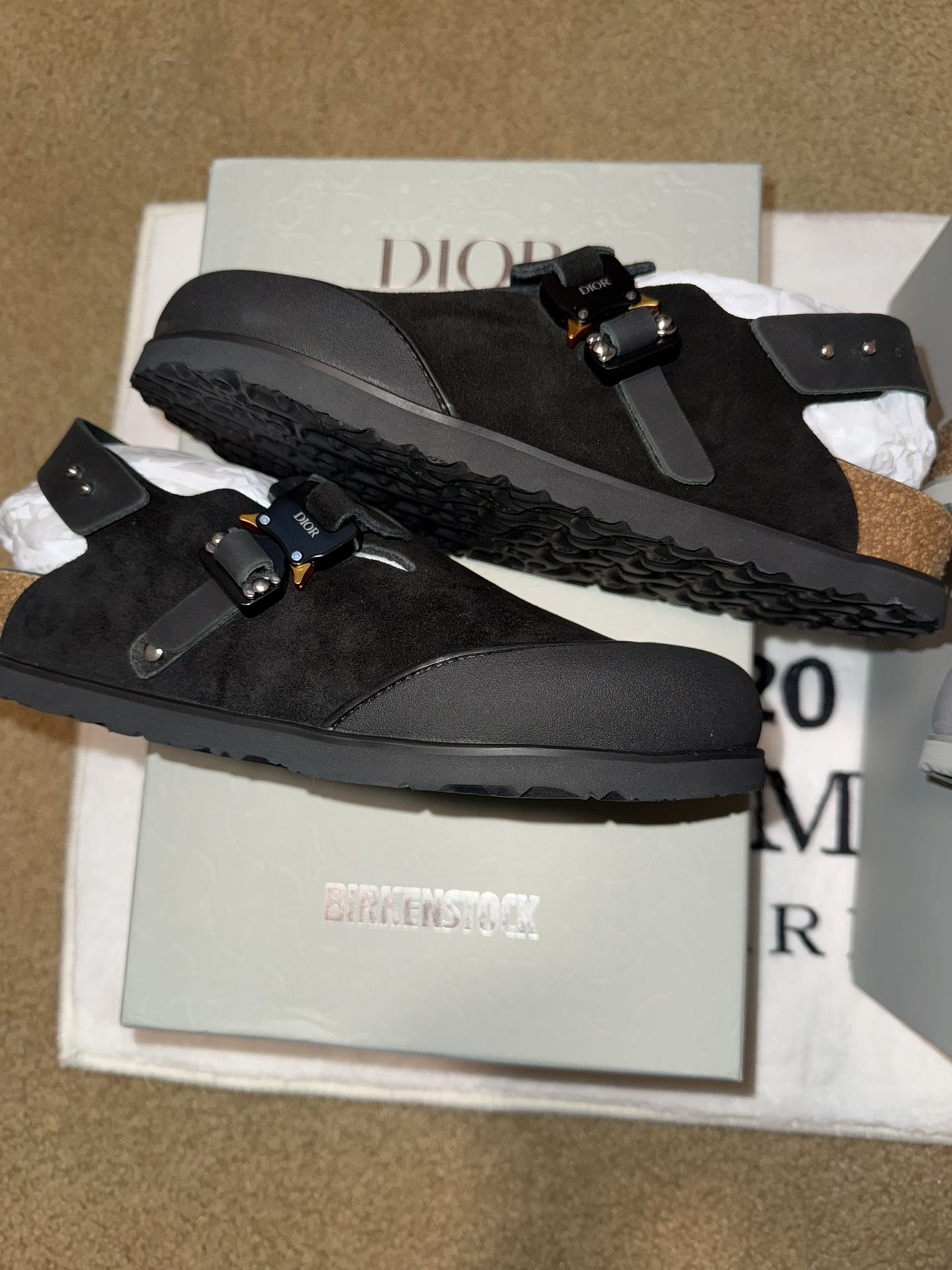 DIOR BIRKENSTOCK BLACK SIZE 10/43