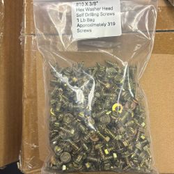 #10 X 3/8” Hex Self Drilling Screws - 1 Lb 