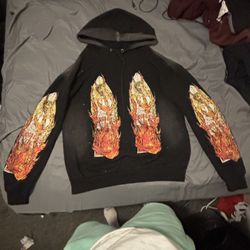 Who Decides War Flames Glass Hooded Sweatshirt