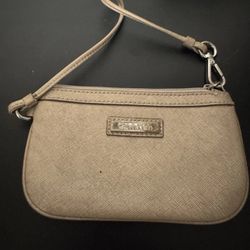 Clavin Kline Wristlet Wallet Womens Brown Zip