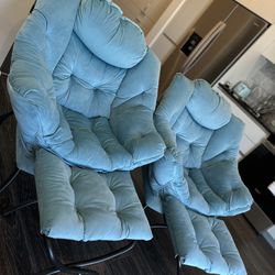 Lazy Chair with Ottoman Set Of 2