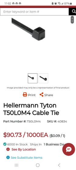 Hellermann Tyton T50L0M4 Cable Tie