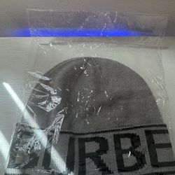 Grey Knit Beanie Designer Style Winter Hat