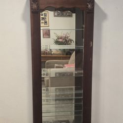Antique Curio Lighted Cabinet