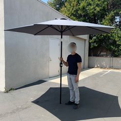 (NEW) $40 Outdoor 10ft Patio Umbrella with Tilt and Crank, Garden Market (Base not included)