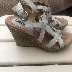 White Wedge Sandals