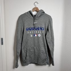 Nike Los Angeles Dodgers MLB Baseball Hoodie Jacket Men’s Small Gray Used