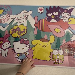 Hello Kitty Poster And Frame 