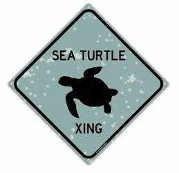 Sea Turtle Xing sign