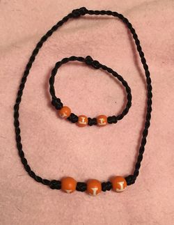 Tennessee Volunteers necklace and bracelet. New