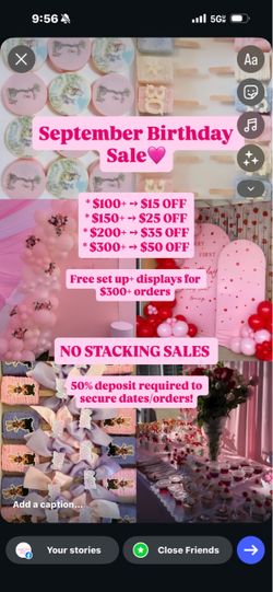Party desserts and balloons