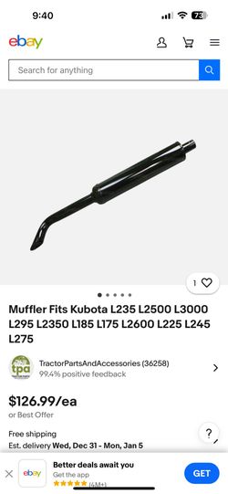 Muffler Fits Kubota