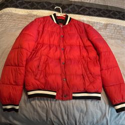 Red Bomber Jacket 