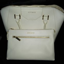 PURSE/SHOULDER BAG JOY & IMAN WHITE LEATHER