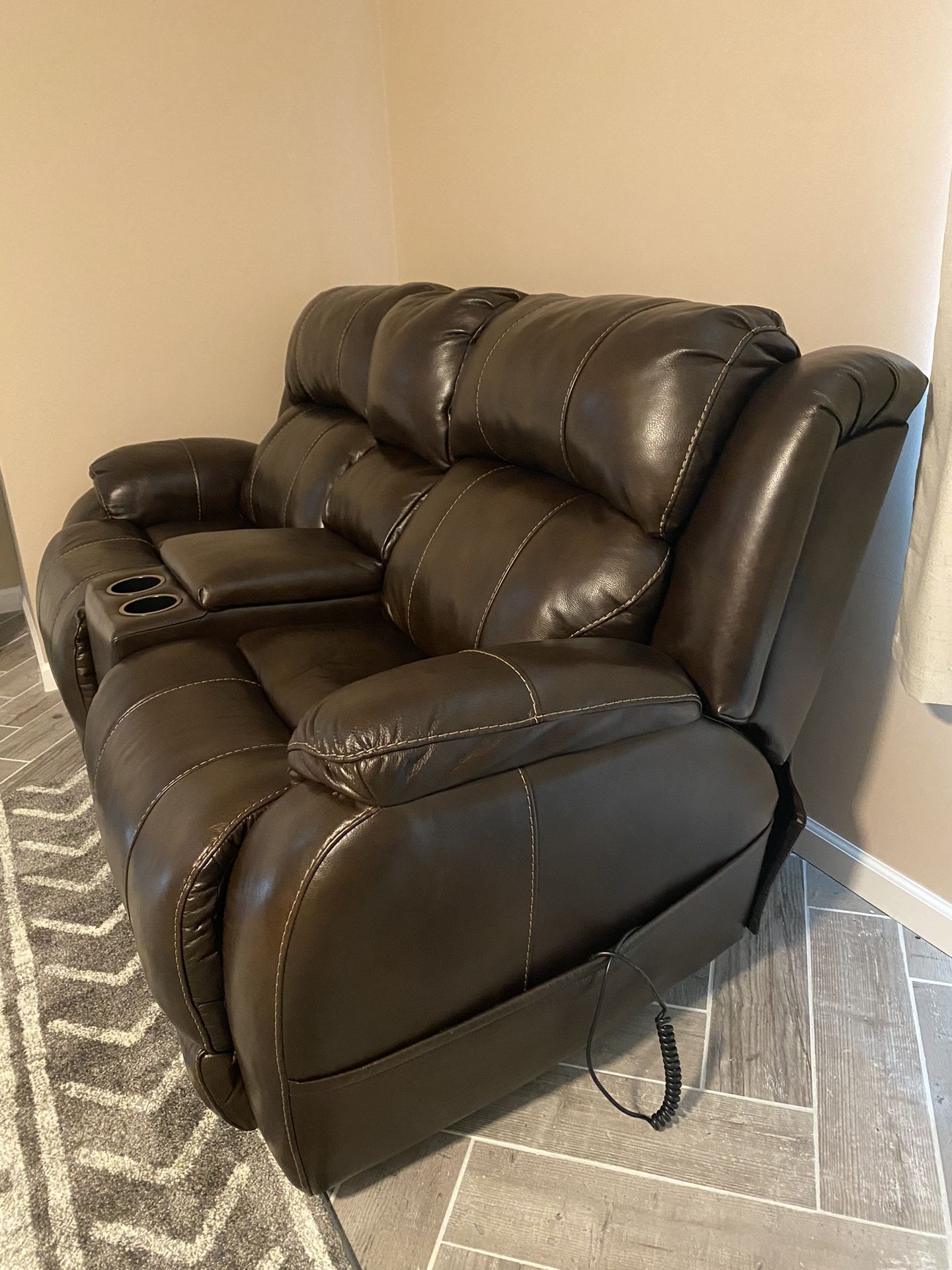 Reclining Leather Loveseat