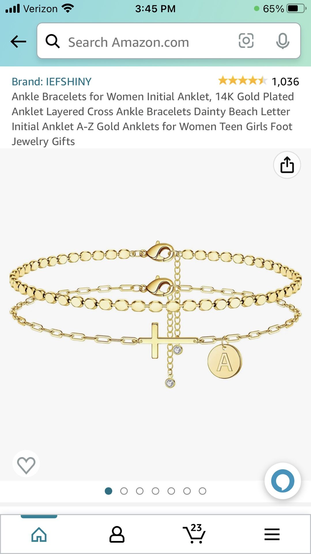 Ankle Bracelets for Women Initial Anklet, 14K Gold Plated Anklet Layered Cross Ankle Bracelets Dainty Beach Letter Initial Anklet A-Z Gold Anklets for