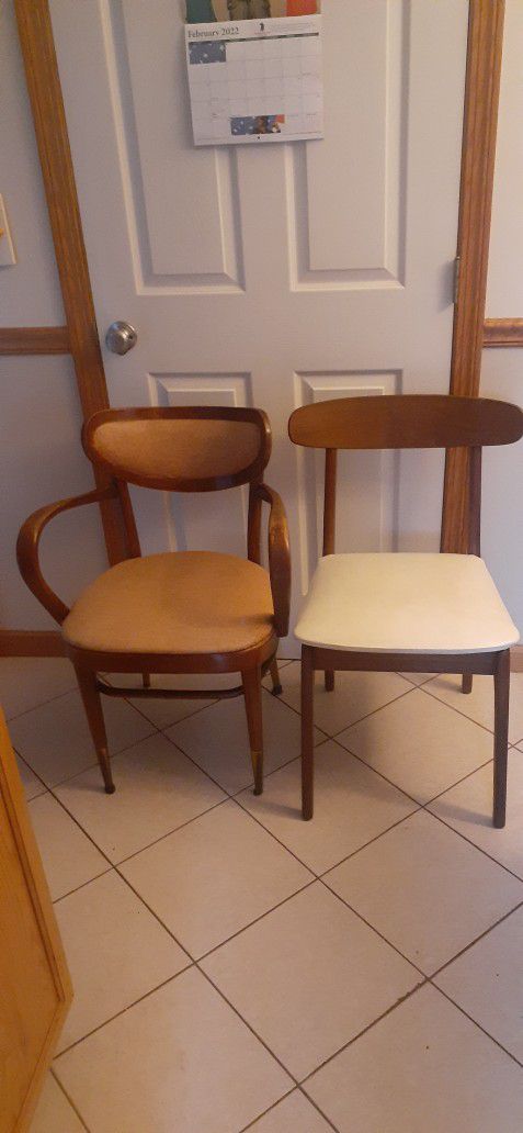 Vintage Mid Century Bent Wood Chairs 