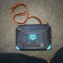 Michel Kors Neon Outined Manhattan Satchel