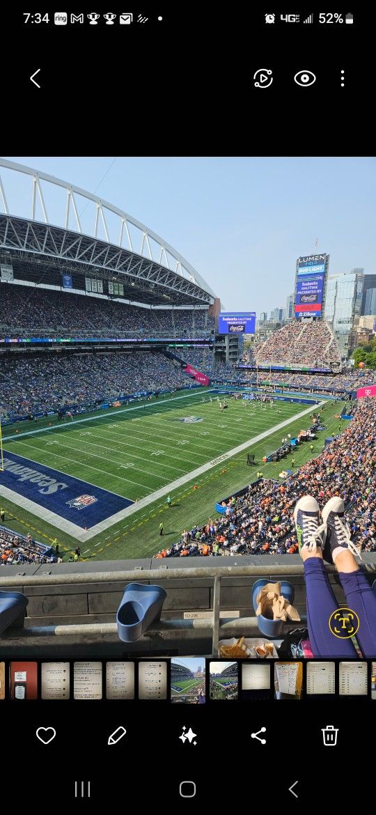 Seahawks VS. Vikings Sec 316 Row B