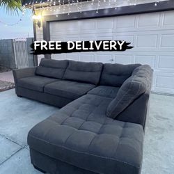 ✨Like New ✨Gray Sectional Couch 