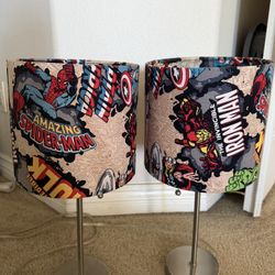 Avengers Table Lamps For Kids - Pink Undertone (self Crafted) 