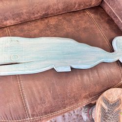 New Handcrafted Carved Whale Tail 