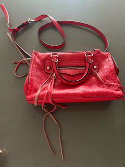 Rebecca Minkoff Red Pebbled Leather Top-Handle Crossbody Required