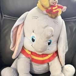 Vintage 24” DISNEY Jumbo Dumbo Plush Plushy 2001 Fisher Price Mattel HUGE EARS