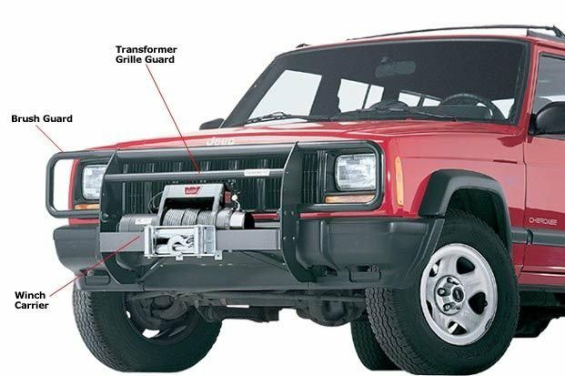 WTB - Jeep XJ Warn Transformer Winch Mount/ Brush Guard