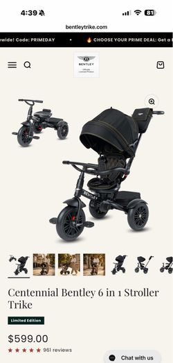 Bentley 6 in 1 trike stroller
