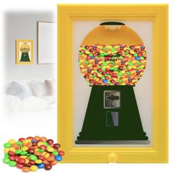 🍬Handy Candy Frame Wall Mounted Framed Candy - Pet Treat - Gumball Machine Dispenser Hanging Art