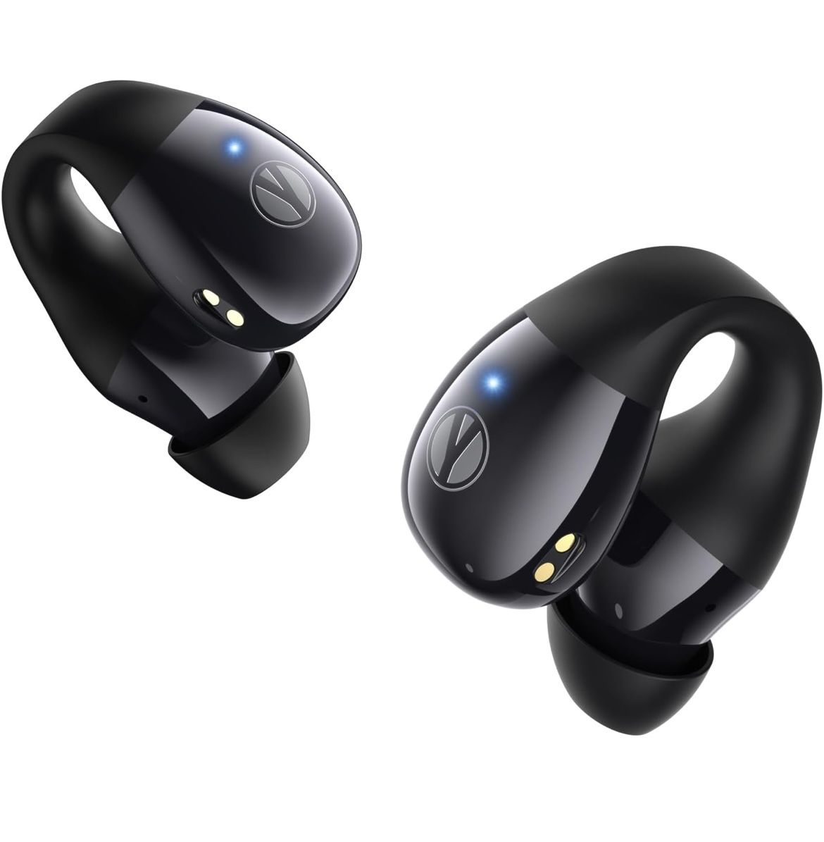 Open Ear Headphones Wireless Bluetooth 5.4 with Mic, Open Ear Earbuds with Charging Case LED Display, 44H Play, IP54 Waterproof,