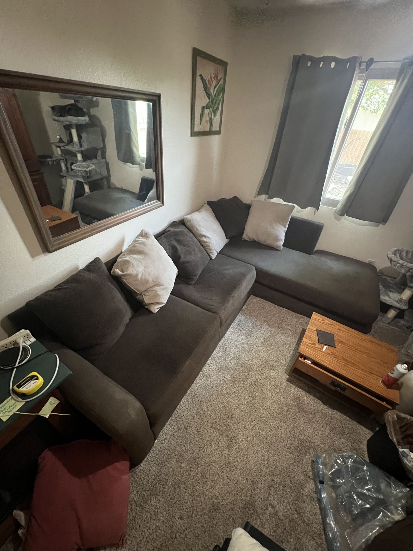 Comfy L-Shaped Sectional Couch (used)