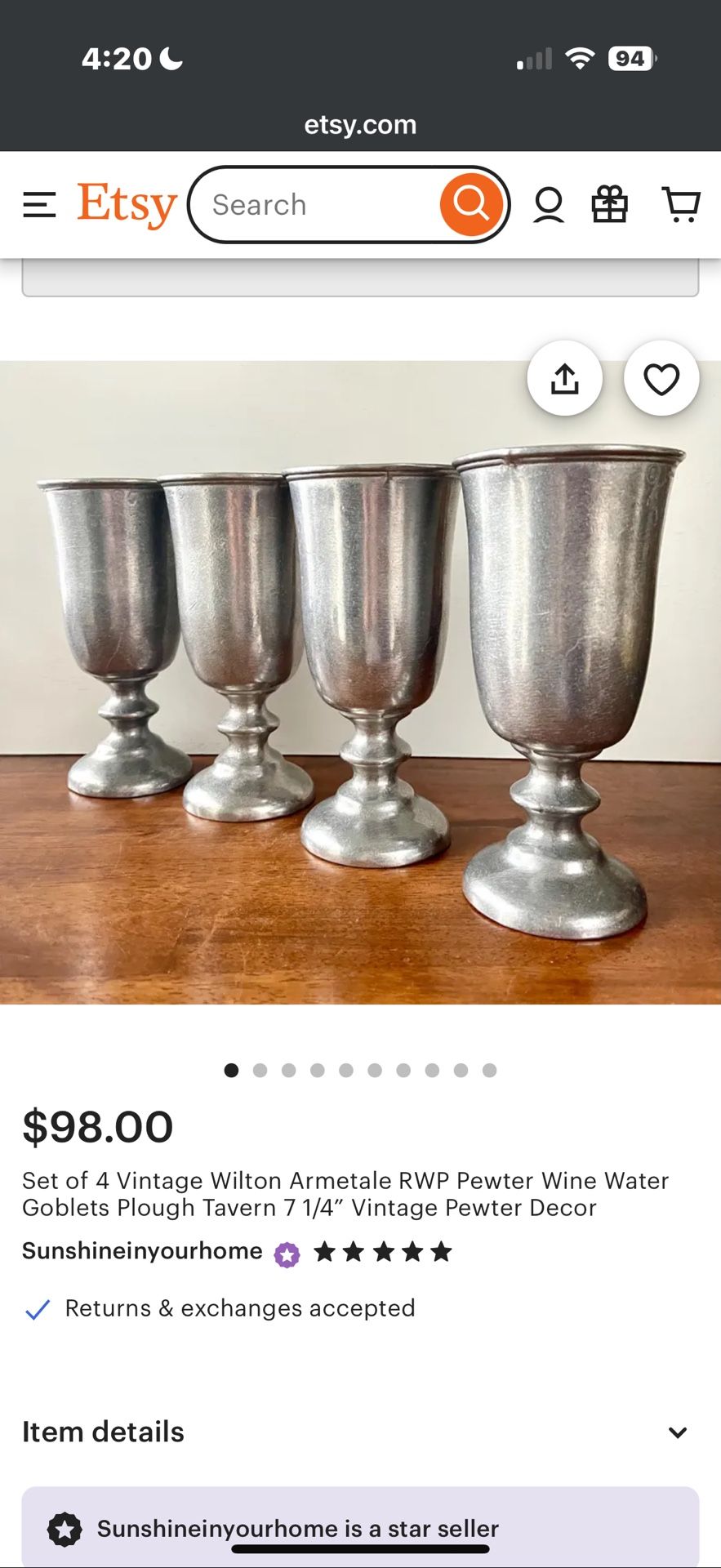 Goblets Vintage
