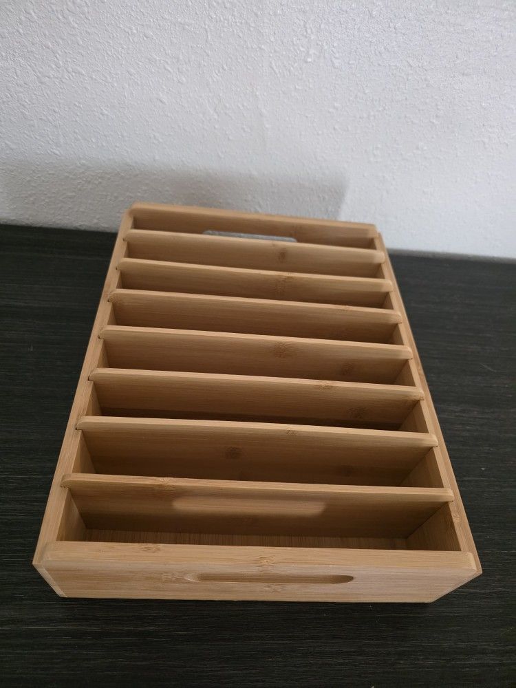 Adjustable Bamboo Lid Organizer, Kitchen Cabinet & Drawer Storage