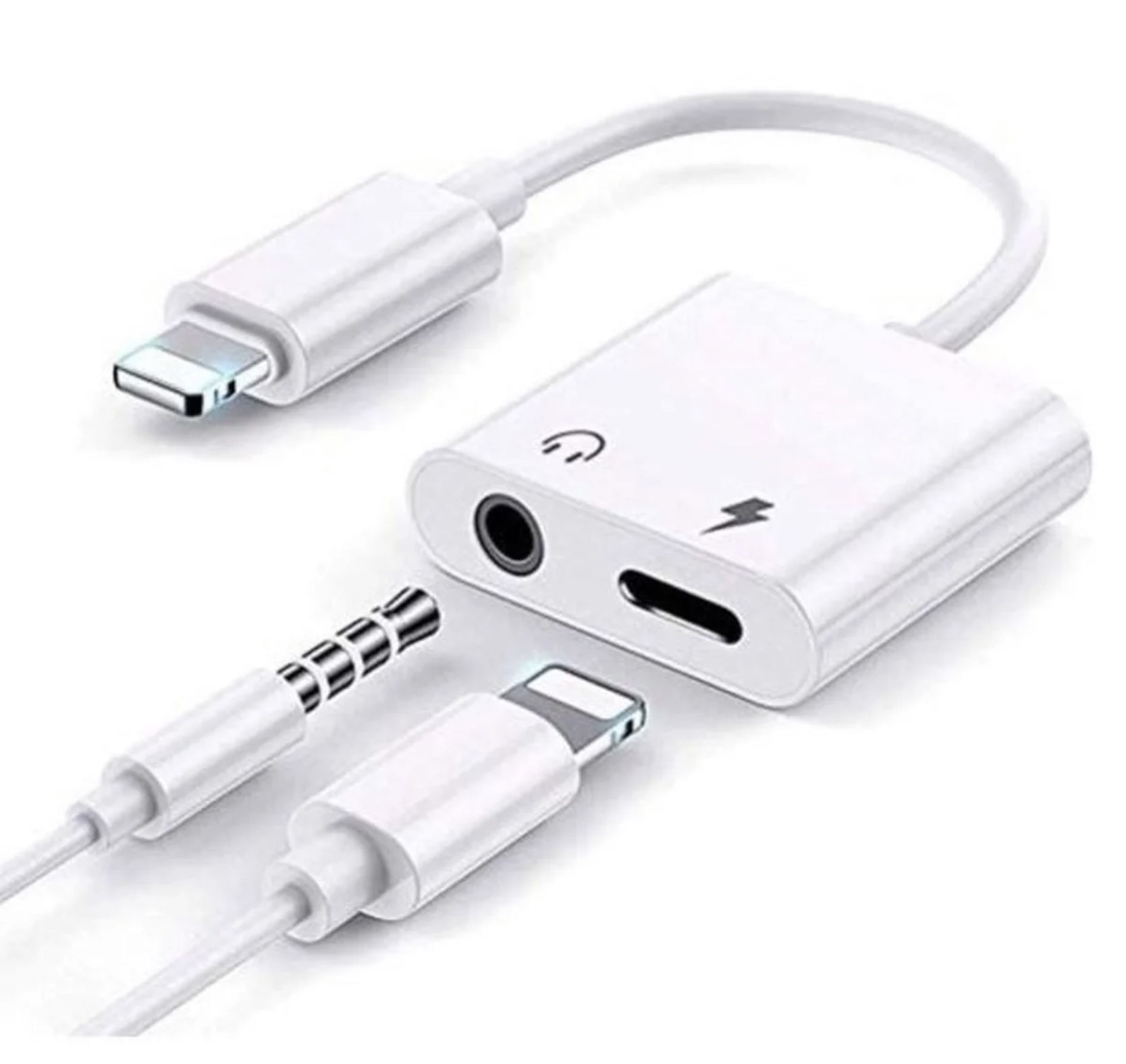 Adapter - Charger Jack and AUX Audio 3.5mm Earphone Splitter