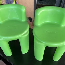 Set of Green Little Tikes Chairs
