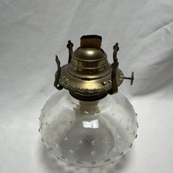 Vintage Lamplight Farms Hobnail Glass Oil Lamp Base – Made in Austria