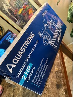 Aquastrong Variable Speed Pool Pump, 2 HP, 220V, 10566GPH, In/Above Pool Pump, Energy Efficient, High Flow, Powerful Self Primming Swimming Pool Pumps