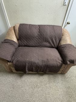 2 Seat Recliner Sofa With Elegant Cover