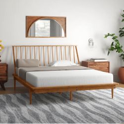 Henline Solid Wood Platform Spindle Bed