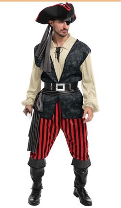 NEW! Men's Pirate Halloween Costume Set