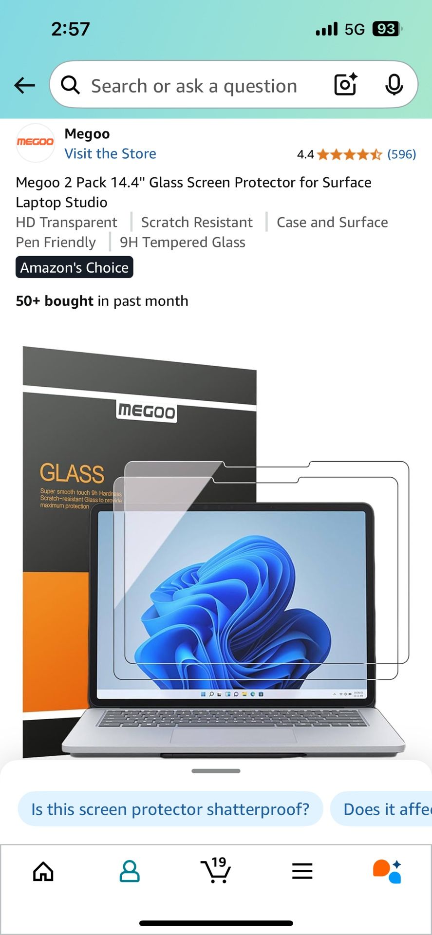 Glass Screen Protector for Surface Laptop Studio