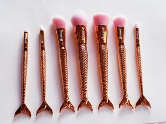 7pcs rose gold makeup brush set