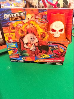 NERF Adventure Force Skull Mountain Volcano Motorized Die-Cast Vehicle Track