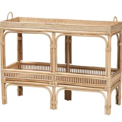 Rattan Console Table 